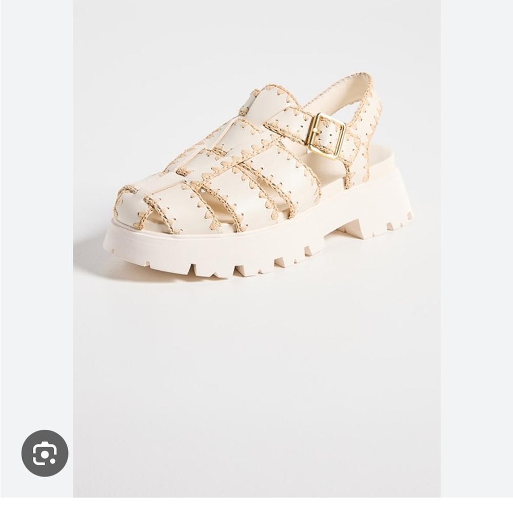 Loeffler Randall Cream Platform Sandals